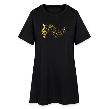 Notes de musique - Robe T-shirt Femme - noir - Devant