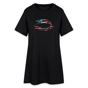 Drapeau de football américain symbole illustration logo - Robe T-shirt Femme - noir - Devant
