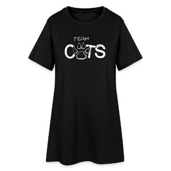 Icône de l’équipe de patte de chat illustration icône du logo - Robe T-shirt Femme - noir - Devant