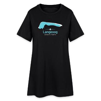 Langeoog | Design Map - Women’s T-Shirt Dress - black - Front