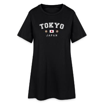 Tokyo Japon - Robe T-shirt Femme - noir - Devant