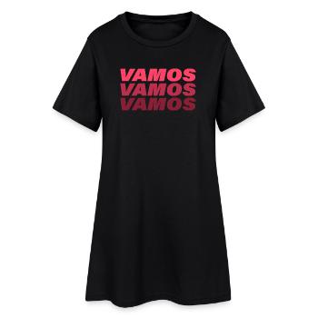 VAMOS - Frauen T-Shirt-Kleid - Schwarz - Vorne
