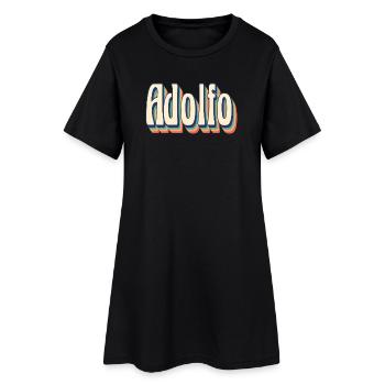 Adolfo t-shirt rétro vintage t-shirt idée cadeau - Robe T-shirt Femme - noir - Devant