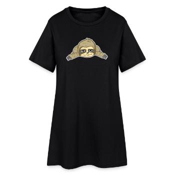 Paresse - Robe T-shirt Femme - noir - Devant