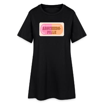 ABSCHIEDSPILLE ABSCHIED - Frauen T-Shirt-Kleid - Schwarz - Vorne