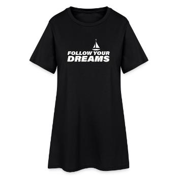 SUIVEZ VOS RÊVES - Robe T-shirt Femme - noir - Devant