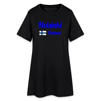 Helsinki, Finlande - Imprimés élégants - Robe T-shirt Femme - noir - Devant