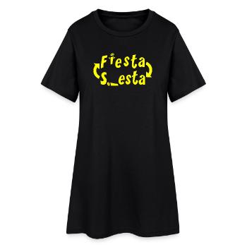 FIESTA Y SIESTA! (In a loop: party and nap!) - Women’s T-Shirt Dress - black - Front