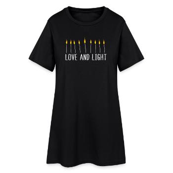 Hanoukka Hanoukka Hanoukka - Robe T-shirt Femme - noir - Devant