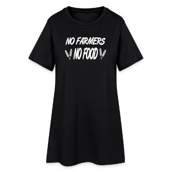 Bauer - Frauen T-Shirt-Kleid - Schwarz - Vorne