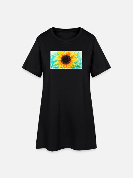 Tournesol Color Rush Art - Robe T-shirt Femme - noir
