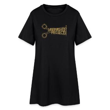 Projets inachevés Ciseaux - Robe T-shirt Femme - noir - Devant