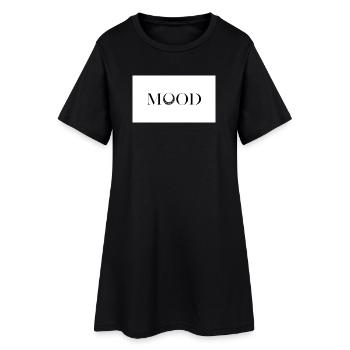 Conception typographique minimale MOOD - Robe T-shirt Femme - noir - Devant
