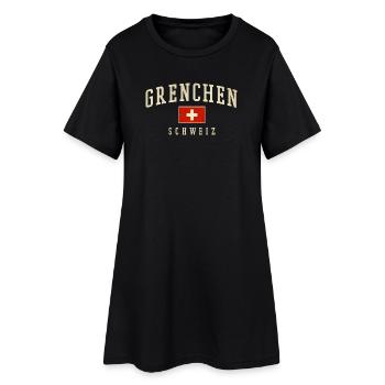 Personnages vintage de Grenchen Suisse - Robe T-shirt Femme - noir - Devant