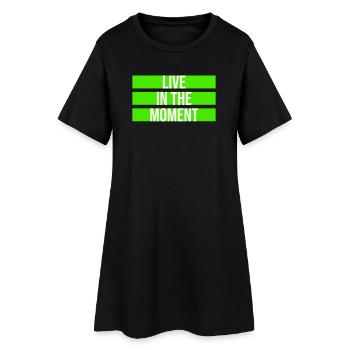 Vivre dans l’instant Pleine conscience de la présence - Robe T-shirt Femme - noir - Devant