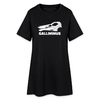 Gallimimus Skull Fossil - Women’s T-Shirt Dress - black - Front