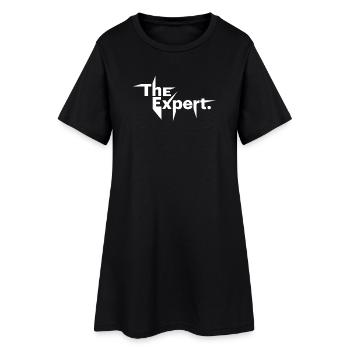 L’expert, la déclaration, le je-sais-tout - Robe T-shirt Femme - noir - Devant