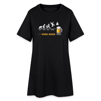 Looking forward to the weekend - beer humor - Women’s T-Shirt Dress - black - Front