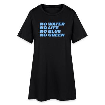 Eau - Robe T-shirt Femme - noir - Devant