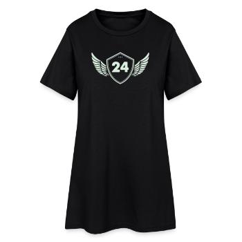 24 Bouclier avec ailes - Robe T-shirt Femme - noir - Devant