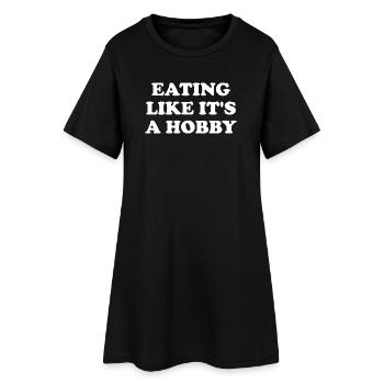 Manger comme si c’était un passe-temps - Robe T-shirt Femme - noir - Devant