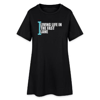 Life In The Fast Lane Float Funny Pool Saying - Women’s T-Shirt Dress - black - Front