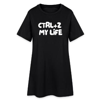 CTRL+Z MA VIE - Robe T-shirt Femme - noir - Devant
