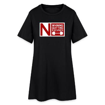 No Whining No Quitting No Excuses Gym Motivation - Women’s T-Shirt Dress - black - Front