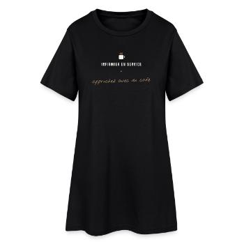 Infirmier en service Café - Robe T-shirt Femme - noir - Devant
