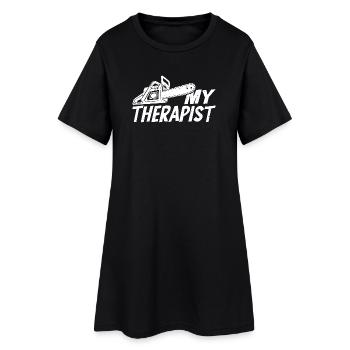 Mon thérapeute - Robe T-shirt Femme - noir - Devant