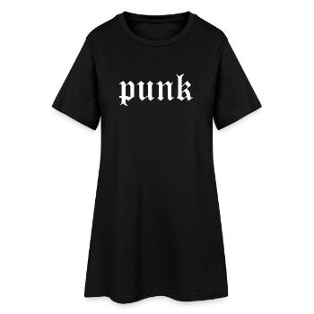 Punk Gothic Glyph Tee - Frauen T-Shirt-Kleid - Schwarz - Vorne
