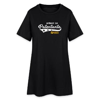 Befördert zur Patentante 2023 Babyfüße - Frauen T-Shirt-Kleid - Schwarz - Vorne