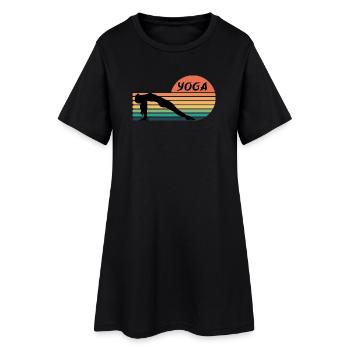 Yoga Arc en Soleil Silhouette - Robe T-shirt Femme - noir - Devant