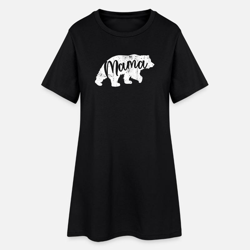 Mama Bear Script Logo - Women’s T-Shirt Dress - black