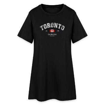 Toronto Canada - Robe T-shirt Femme - noir - Devant