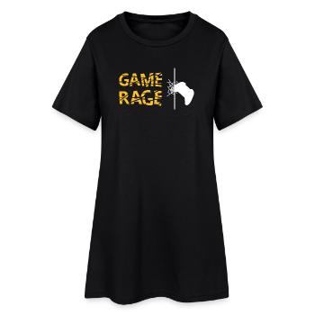 GAME RAGE!! Break the screen! - Women’s T-Shirt Dress - black - Front