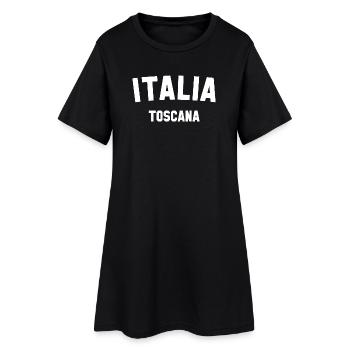 TOSCANA Toskana Italia Italien - Frauen T-Shirt-Kleid - Schwarz - Vorne