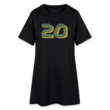 20. 20 ANS. 20e ANNIVERSAIRE. ANNIVERSAIRE 20 ANS. - Robe T-shirt Femme - noir - Devant