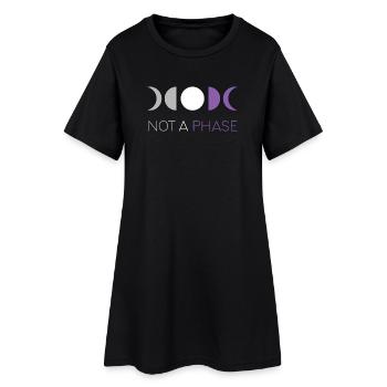 LGBTQ Pride Month - Keine Phase - Asexuell - Frauen T-Shirt-Kleid - Schwarz - Vorne