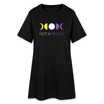 LGBTQ Pride Month - Not a Phase - Non-Binary - Women’s T-Shirt Dress - black - Front