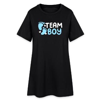 Team Boy: Bekanntgabe des Geschlechts des Babys - Frauen T-Shirt-Kleid - Schwarz - Vorne