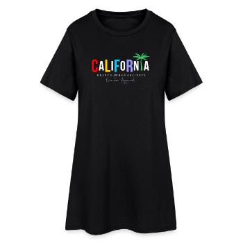 California Holiday Painting - Women’s T-Shirt Dress - black - Front