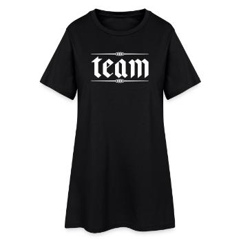 Équipe - Robe T-shirt Femme - noir - Devant