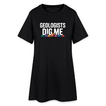 Collecte de roches Rockhound Rock Collector Géologie - Robe T-shirt Femme - noir - Devant