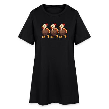 Bébé dinde de Thanksgiving - Robe T-shirt Femme - noir - Devant