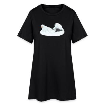 Conférences Tazz | Phoques endormis de l’Arctique - Robe T-shirt Femme - noir - Devant