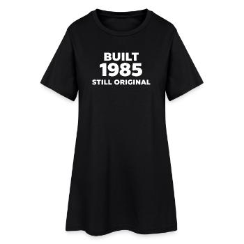 Built 1985 – Still Original Shirt - Frauen T-Shirt-Kleid - Schwarz - Vorne