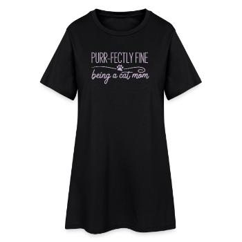 Ronronner Parfaitement Belle Être Maman Chat Katzenmama - Robe T-shirt Femme - noir - Devant