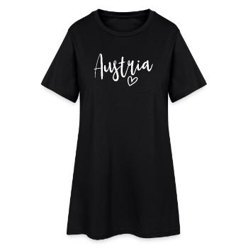 Austria Heart Women's Love Austria - Women’s T-Shirt Dress - black - Front