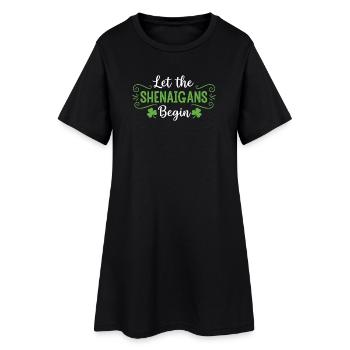 Que les bêtises commencent - Robe T-shirt Femme - noir - Devant
